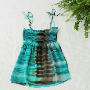 Beautiful Blue Ruched Top!